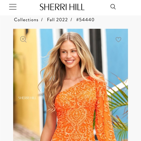 Sherri Hill one shoulder beaded cocktail/homecoming dress — Neon Pink — Size 00 - Picture 7 of 11